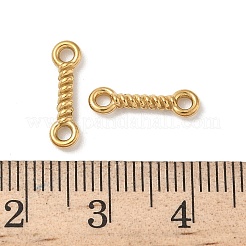 304 Stainless Steel Twisted Bar Connrctor Charms&nbsp;STAS-L300-002G