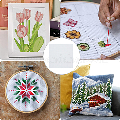 12Pcs 11CT Cross Stitch Fabric Sheets&nbsp;DIY-CY0002-77A