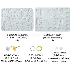 2Pcs 2 StyleLeaf & Tree Pendant Silicone Molds&nbsp;DIY-FS0005-05