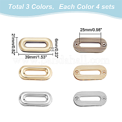 12Pcs 3 Colors Alloy Screw-in Grommet Eyelet Findings&nbsp;FIND-WR0008-70