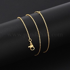 Brass Rolo Chains Necklaces for Women&nbsp;NJEW-D302-43G
