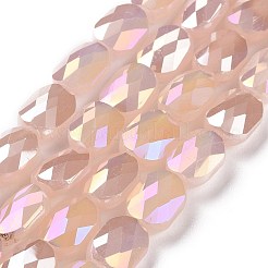 Faceted Electroplated Glass Beads Strands&nbsp;GLAA-G092-C