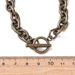 9MM 304 Stainless Steel Cable Chain OT Necklaces for Women&nbsp;NJEW-G194-03AB