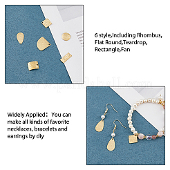 96Pcs 6 Style Brass Pendant&nbsp;KK-FH0005-28