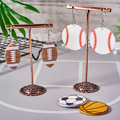 DIY Sport Ball Theme Acrylic Dangle Earrings Making Kit&nbsp;DIY-TA0009-19