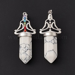 Synthetic Howlite Big Pointed Pendants&nbsp;G-I342-01P-11