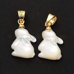 Natural White Shell Pendants&nbsp;SHEL-G014-13B