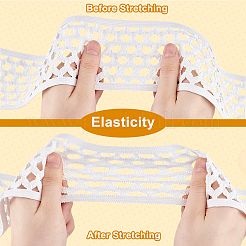 10 Yards Polyester Elastic Hollow Wide Band&nbsp;DIY-FG0006-44A