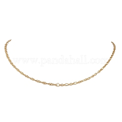 304 Stainless Steel Figaro Chain Singapore Chain Necklaces for Women&nbsp;NJEW-JN05591
