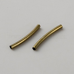 Brass Curved Tube Beads&nbsp;KK-WH0103-003B-AB