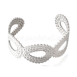 25.5MM 304 Stainless Steel Hollow Leaf Wide Cuff Bangles for Women&nbsp;SA-CBAB767-29P
