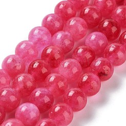 Dyed Natural Malaysia Jade Beads Strands&nbsp;G-G021-02B-08