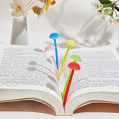 6Pcs 6 Colors Silicone Bookmarks&nbsp;AJEW-GF0010-99