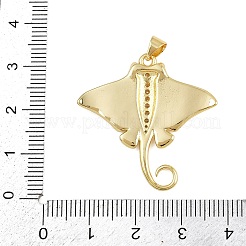 Brass Micro Pave Cubic Zirconia Pendants&nbsp;KK-A269-06G