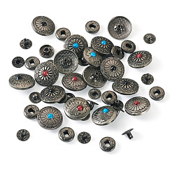 18Sets 9 Styles Brass Snap Buttons&nbsp;FIND-SW0001-33
