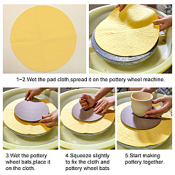 2 Sheets 2 Styles Pottery Wheel Mat Cloth&nbsp;AJEW-BC0006-52