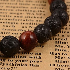 Natural Lava Rock Beaded Stretch Bracelets&nbsp;BJEW-F188-23
