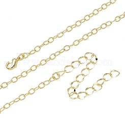 3MM Brass Textured Cable Chain Necklaces for Women&nbsp;KK-CBA4FD4-12G