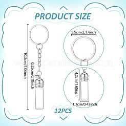 12Pcs Glass Bottle Keychain&nbsp;KEYC-UN00022