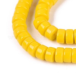 Opaque Solid Color Glass Beads Strands&nbsp;GLAA-N026-3x6mm-13