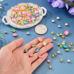 100Pcs Glass Sew on Rhinestones&nbsp;GLAA-TA0004-47