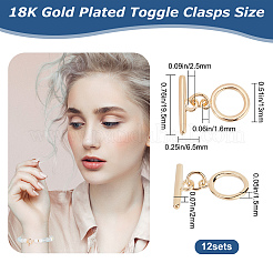 12 Sets Brass Toggle Clasps&nbsp;KK-CN0001-98