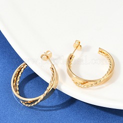 201 Stainless Steel Hoop Earrings&nbsp;LS-EJEW-Q026-19G
