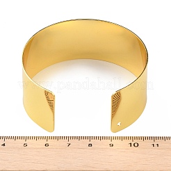 Brass Plain Wide Cuff Bangles&nbsp;BJEW-D039-03G