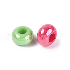 AB Plating Opaque Acrylic European Beads&nbsp;OACR-Q200-23