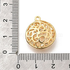 Brass with Cubic Zirconia Pendants&nbsp;KK-E792-28G-02