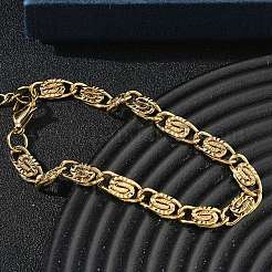 6MM 304 Stainless Steel Lumachina Chain Bracelets&nbsp;SA-CBA2696-14G