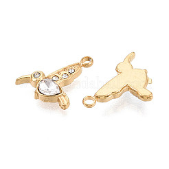 304 Stainless Steel Rhinestone Charms&nbsp;STAS-N110-45G