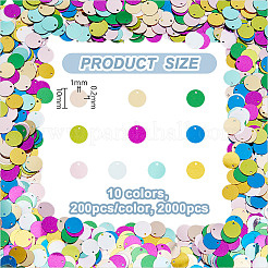 2000Pcs 10 Colors Ornament Accessories&nbsp;PVC-OC0001-14A