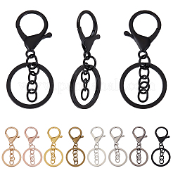 24Pcs 8 Caolors Alloy Keychain Clasps&nbsp;KEYC-SC0001-80