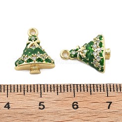 Christmas Theme Brass Micro Pave Cubic Zirconia Pendants&nbsp;KK-L228-30D-G