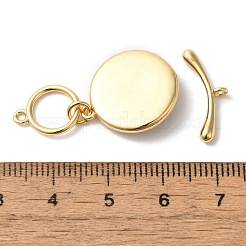 Brass Toggle Clasps with Paua Shell&nbsp;KK-N254-73G