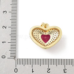5Pcs Brass Micro Pave Clear Cubic Zirconia Pendants&nbsp;KK-B141-05G-04