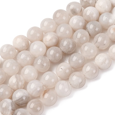 Natural White Crazy Lace Agate Bead Strands&nbsp;G-D840-55-6mm-1