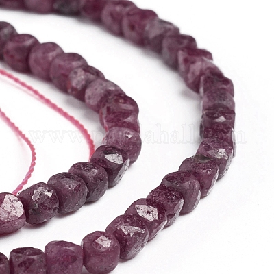 Natural Ruby Beads Strands&nbsp;G-E560-A06-4mm-1