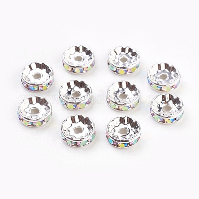 Brass Rhinestone Spacer Beads&nbsp;RB-A014-Z10mm-28S-1