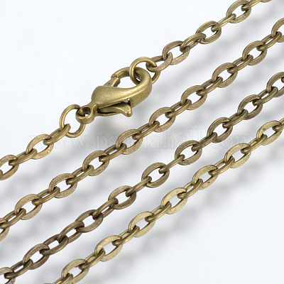 Iron Cable Chains Necklace Making&nbsp;X-MAK-R013-45cm-AB-1