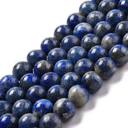 Natural Lapis Lazuli Round Bead Strands G-E262-01-8mm-1