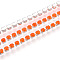 Iron Rhinestone Cup Chains, with Spool, Silver, Coral, 2~2.5x2~2.5x2~2.5mm, about 30.00 Feet(9.14m)/Roll