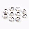 Brass Rhinestone Spacer Beads, Cadmium Free & Lead Free, Grade A, Straight Flange, Silver Color Plated, Rondelle, Crystal AB, 10x4mm, Hole: 2mm