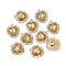 Alloy Crystal Rhinestone Charms, with Acrylic, Heart, Light Gold, Light Peach, 18x16x5mm, Hole: 1.4mm