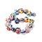 Handmade Porcelain Beads, Hand Painted Ceramic Beads, Fish, Mixed Color, 17~18x21~22x7~7.5mm, Hole: 2mm