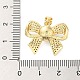 Brass Micro Pave Clear Cubic Zirconia Pendants&nbsp;FIND-Z041-04G-3