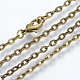 Iron Cable Chains Necklace Making&nbsp;X-MAK-R013-45cm-AB-1