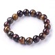 Natural Tiger Eye Beads Stretch Bracelets&nbsp;BJEW-F380-01-C18-1