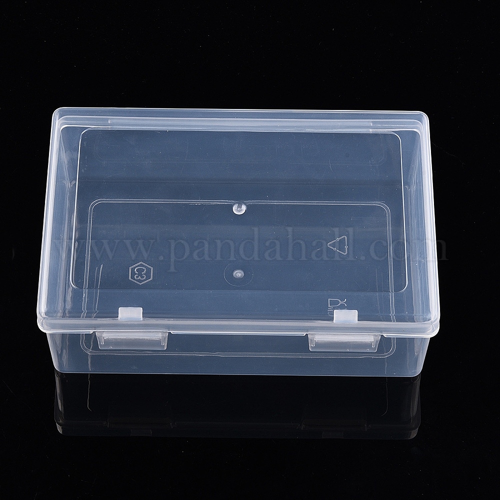 Wholesale Rectangle Plastic Storage Organizer Boxes with Hinged Lid ...